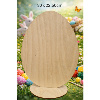 Jajko 3 30cm na podstawce okrągłej 15cm, jajko 30cm, sklejka 3mm